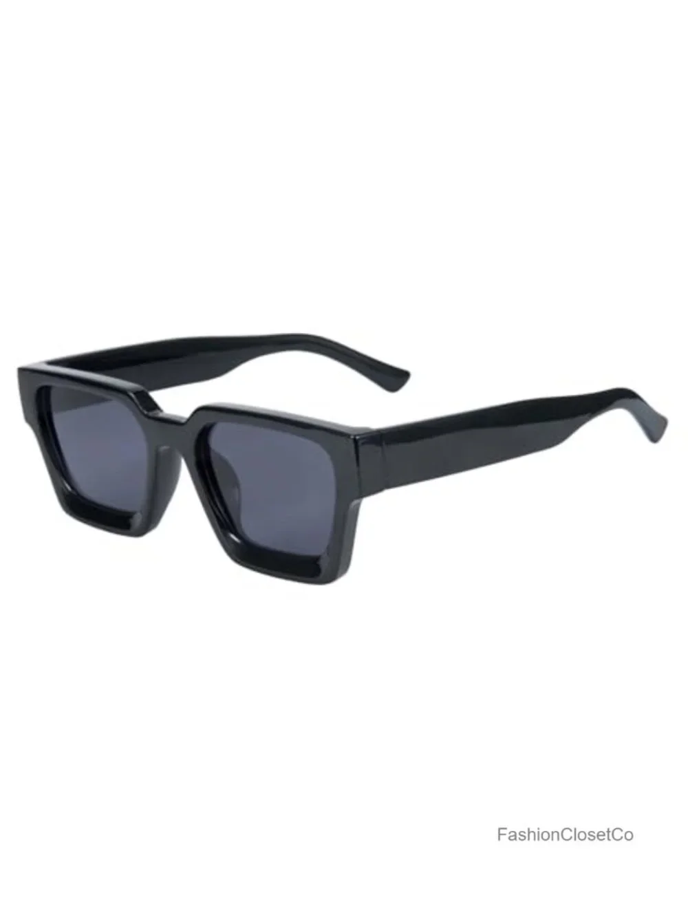 Square Chunky Frame Sunglasses UV400 Protection Retro 90s Unisex PC Frame
